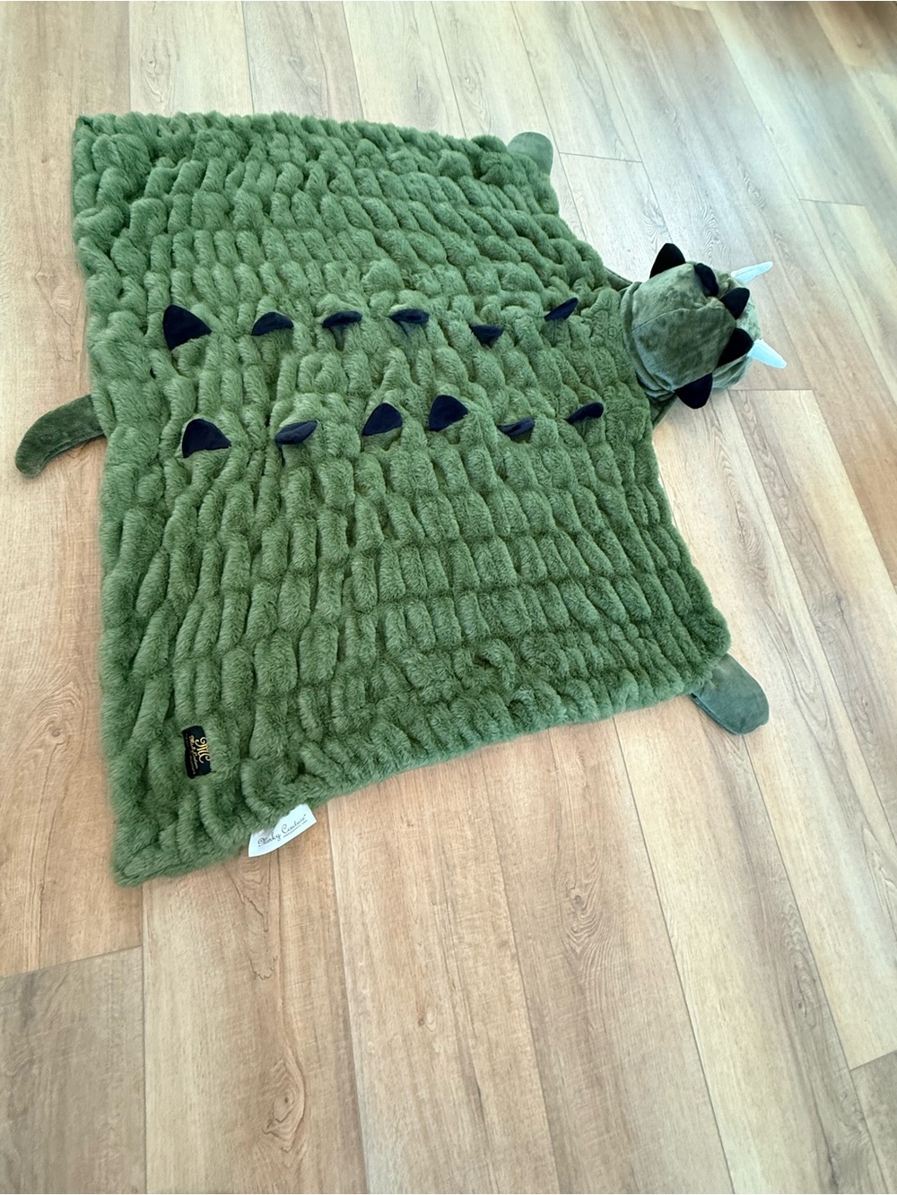 Huggable Dino Minky Blanket - Picture 4 of 8